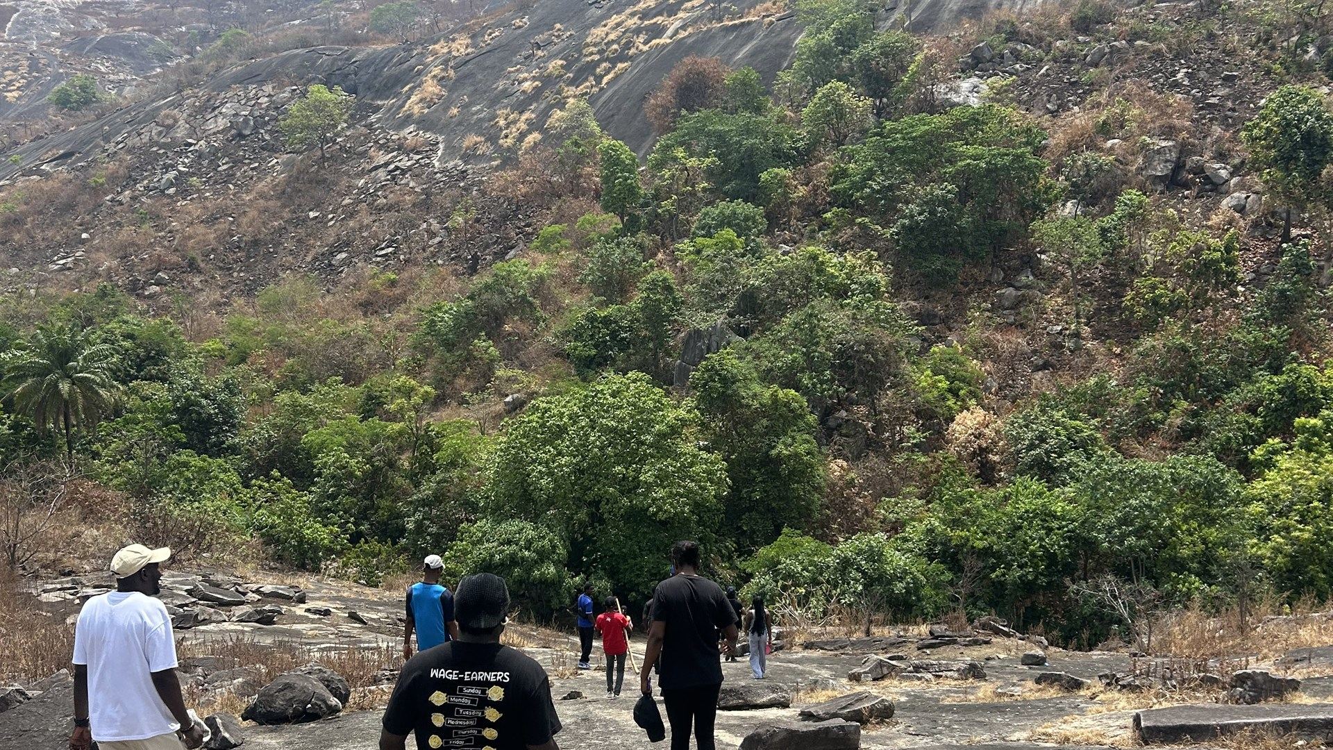 G:Lite Hub community hiking expedition across the Dutse rocky landscape